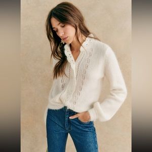 Sézane Angie Cardigan in White size small